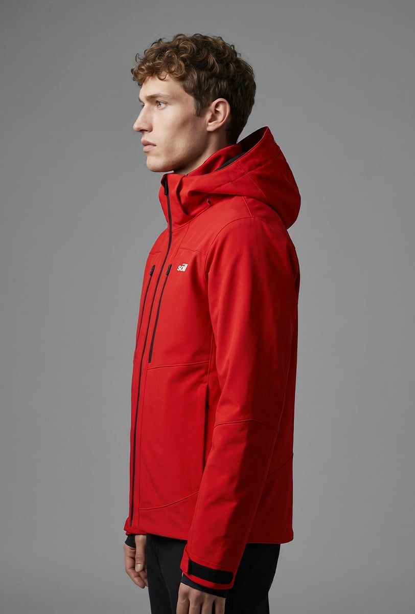 Men’s ski jacket Söll STORM Red – close-up - 2