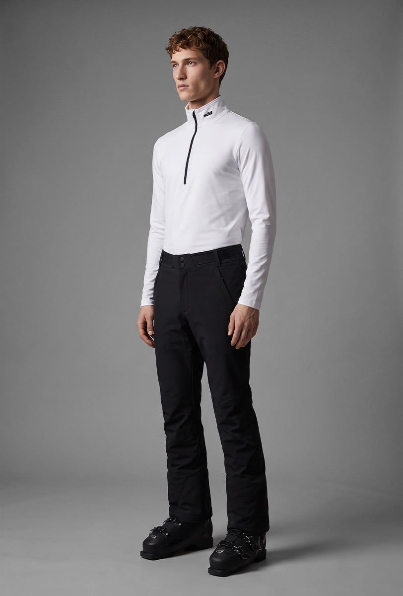 Men’s ski trousers Söll GLACIER Caviar Black – front view - 5